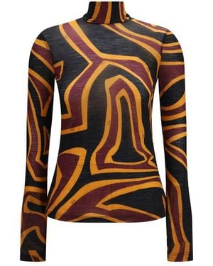 PUCCI Multicolor Wool Oves Aries Shirt - Brown