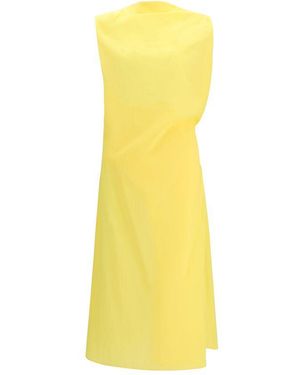 Jacquemus Drapped Midi Dress - Yellow