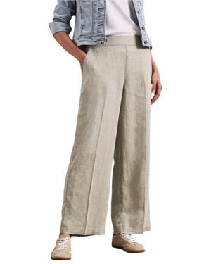Street One Beige Linen Casual Pants - Natural