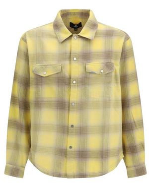 Represent Bicolour Cotton Pattern Shirt - Yellow