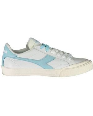 Diadora White Leather Sneaker - Blue