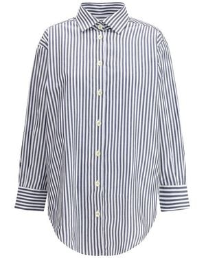 Deperlu Blue Cotton Shirt