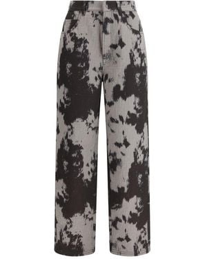 Fendi Black Cotton Straight - Gray