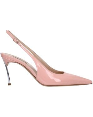 Casadei Pink Leather High Heel Court Shoes