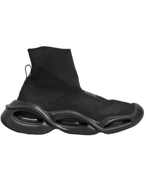 Dolce & Gabbana Black Slip On Wave Socks Men Trainers Shoes