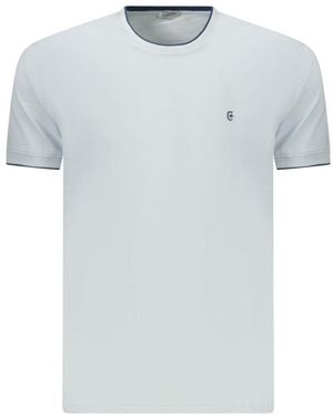 COVERI MOVING Azzurro Cotton Mens Tshirt - Blue