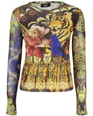 Desigual Yellow Polyester T