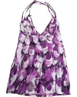 Roberto Cavalli Multicolor Patterned Halter Neck Underwear - Purple