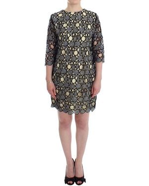 Lanre Da Silva Ajayi Black Cream Sheath Dress Shift Mini Dress