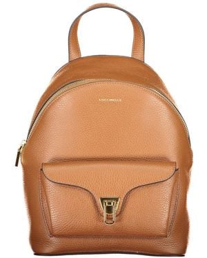 Coccinelle Leather Backpack - Brown