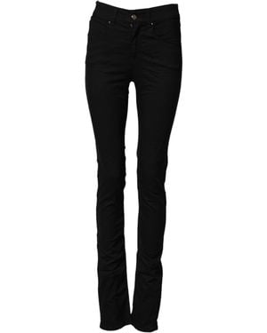 Armani Jeans Black Mid Waist Cotton Stretch Skinny Denim Jeans