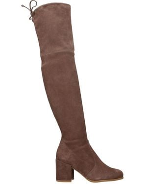 Stuart Weitzman Lora Lift Suede Overtheknee Boot - Brown