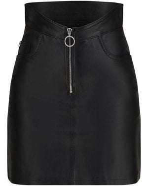 Fiorucci Black Lamb Leather Mini Skirt