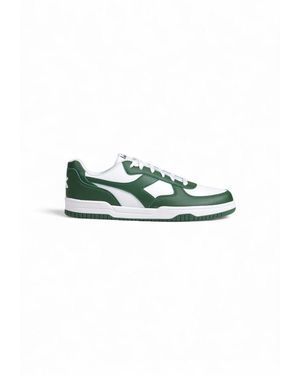 Diadora Bicolour Artificial Leather Low Top Trainers - Green