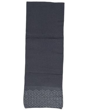 Pieces Gray Polyester Scarf - Blue