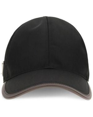 Prada Black Recycled Polyamide Cap (baseball Hat)