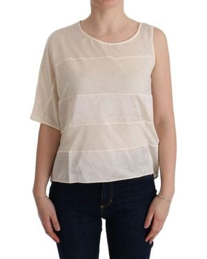 CoSTUME NATIONAL Beige Asymmetric Top Blouse - Natural