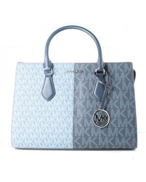 Michael Kors Blue Canvas Handbag