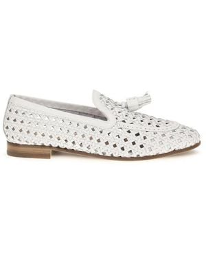 Fratelli Rossetti White Calf Leather Bos Taurus Slip