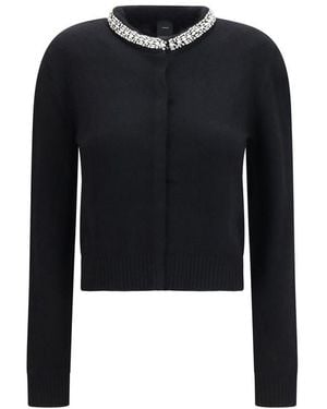 Pinko Black Wool Oves Aries Cardigan