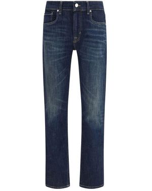7FOR Blue Cotton Flared Jeans