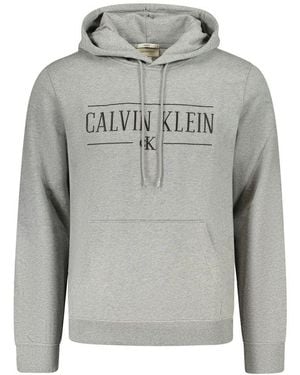 Calvin Klein Gray Cotton Men's Sweatshirt