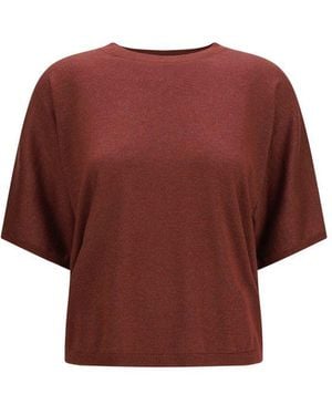 Brunello Cucinelli Bordeaux Cashmere Sweatshirt - Red