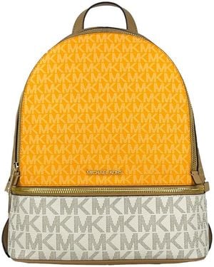 Michael Kors Rhea Medium Pvc Backpack Bookbag - Yellow