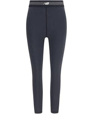 New Balance Black Recycled Polyester Leggings - Blue