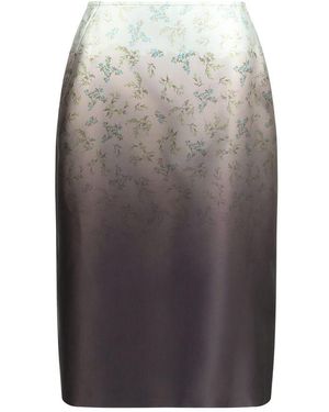 Jil Sander Multicolour Silk Long Skirt - Grey