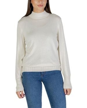 Ichi Beige Viscose Turtleneck - Gray
