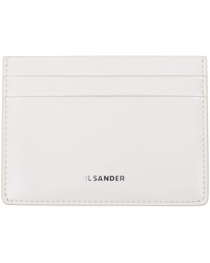 Jil Sander White Leather Cardholder