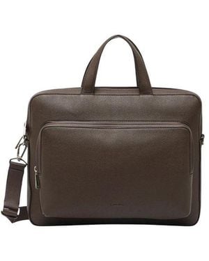 Calvin Klein Polyethylene Briefcase - Brown