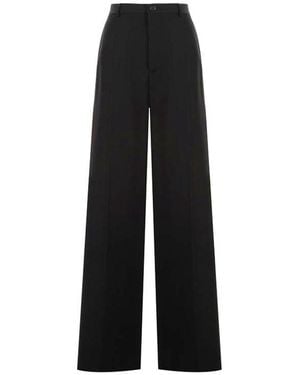Balenciaga Wool Flared Pants - Black