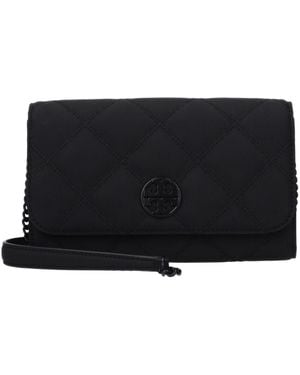 Tory Burch Black Leather Clutch Bag