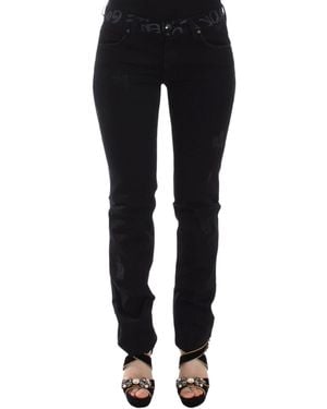 Ermanno Scervino Black Slim Jeans Denim Pants Skinny Stretch Cotton