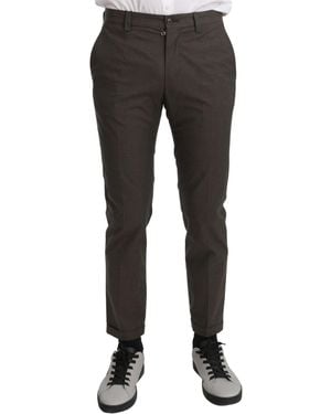 Dolce & Gabbana Casual Trouser 100% Cotton Trousers - Black