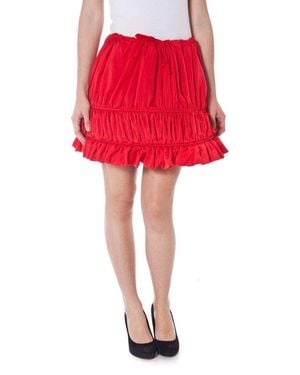 Denny Rose Red Polyester Skirt