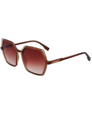 Karl Lagerfeld Brown Injected Sunglasses - Red