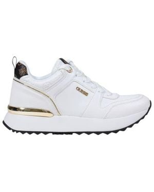 Guess White Polyethylene Low Top Trainers