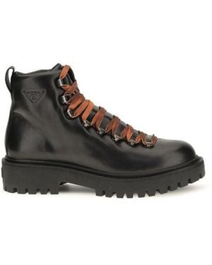 Prada Black Calf Leather Bos Taurus Lace