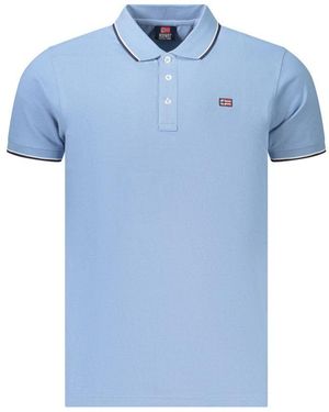 Norway 1963 Azzurro Cotton Mens Polo - Blue