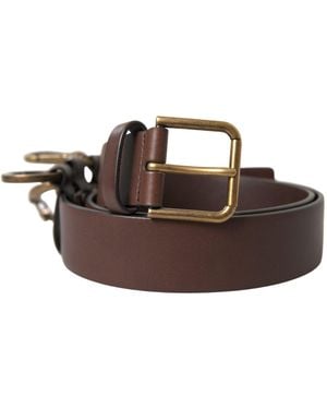 Dolce & Gabbana Elegant Calf Leather Belt - Brown