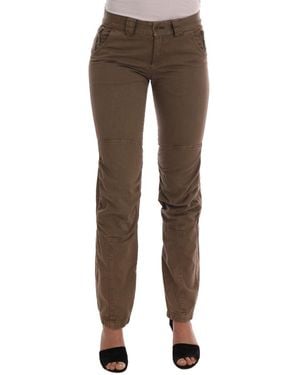 Ermanno Scervino Chic Casual Cotton Trousers - Brown