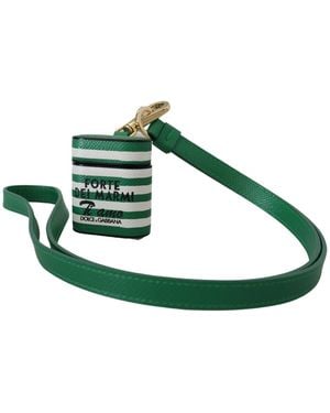 Dolce & Gabbana Elegant Leather Airpods Case - Green