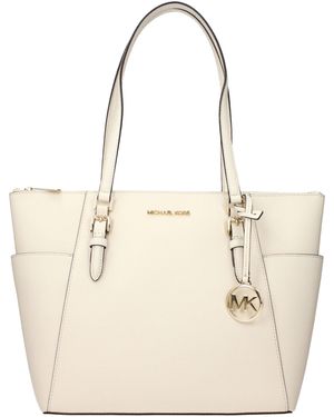 Michael Kors Leather Shoulder Bag - Natural