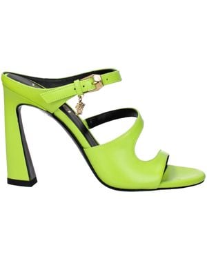 Versace Green Leather Sandal