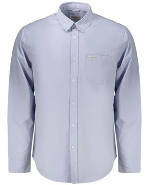 Guess Azzurro Cotton Men Shirt - Blue