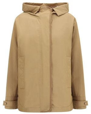 Moncler Beige Polyamide Shell Jacket - Natural