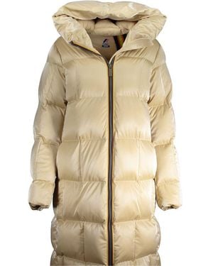 K-Way Beige Polyester Jackets & Coat - Natural